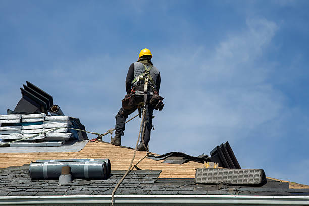Professional Gutter Installation technician working in Lanoka Harbor, NJ